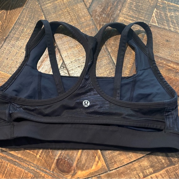 Lululemon Black and blue printed  Racerback Sports Bra - Picture 2 of 12
